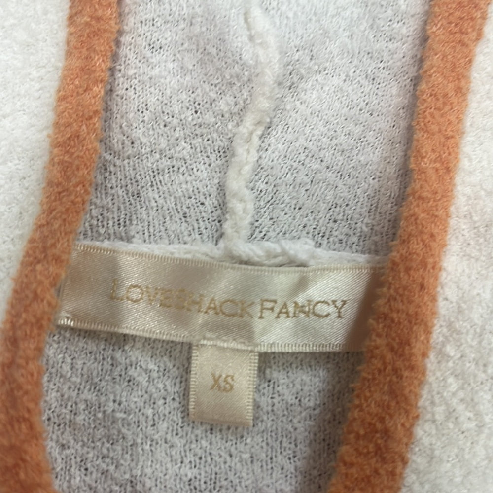 LoveShackFancy Woman’s Fenmore Fuzzy Hoodie Size XS