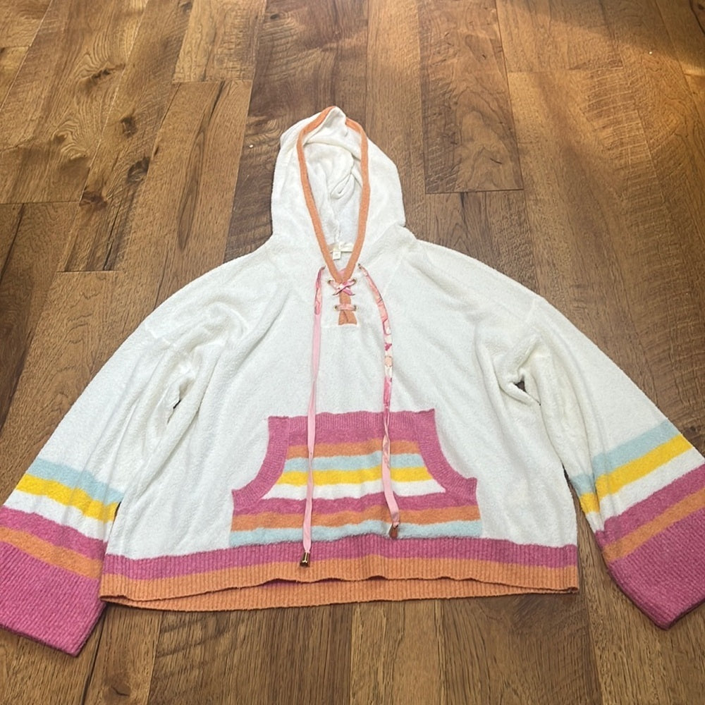 LoveShackFancy Woman’s Fenmore Fuzzy Hoodie Size XS