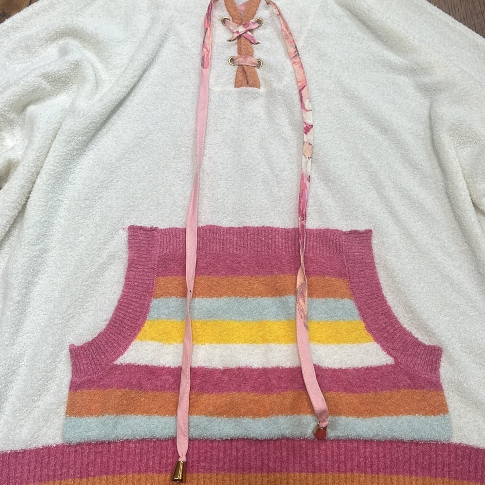 LoveShackFancy Woman’s Fenmore Fuzzy Hoodie Size XS