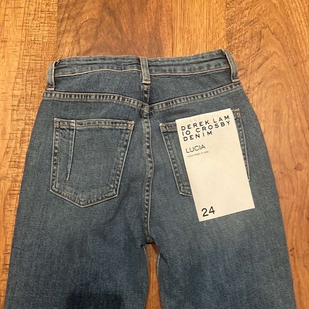 NWT Derek Lam 10 Crosby Woman’s Lucia High Rise Flare Jeans Size 24