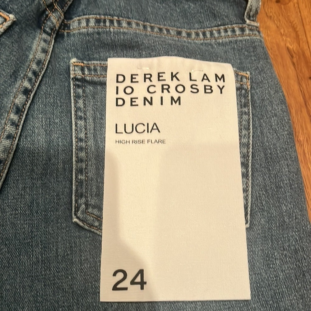 NWT Derek Lam 10 Crosby Woman’s Lucia High Rise Flare Jeans Size 24