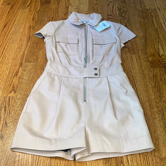 NWT Walter Baker Woman’s Evelyn Rose Pink Leather Romper Size XS