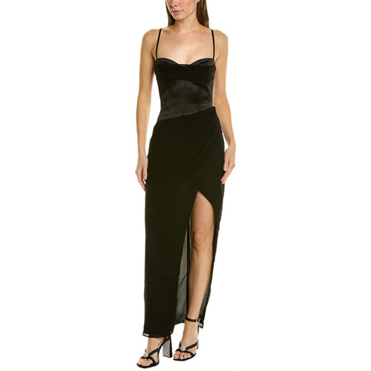 NWT Nicholas Woman’s Black Solara Bustier Gown Size US 6