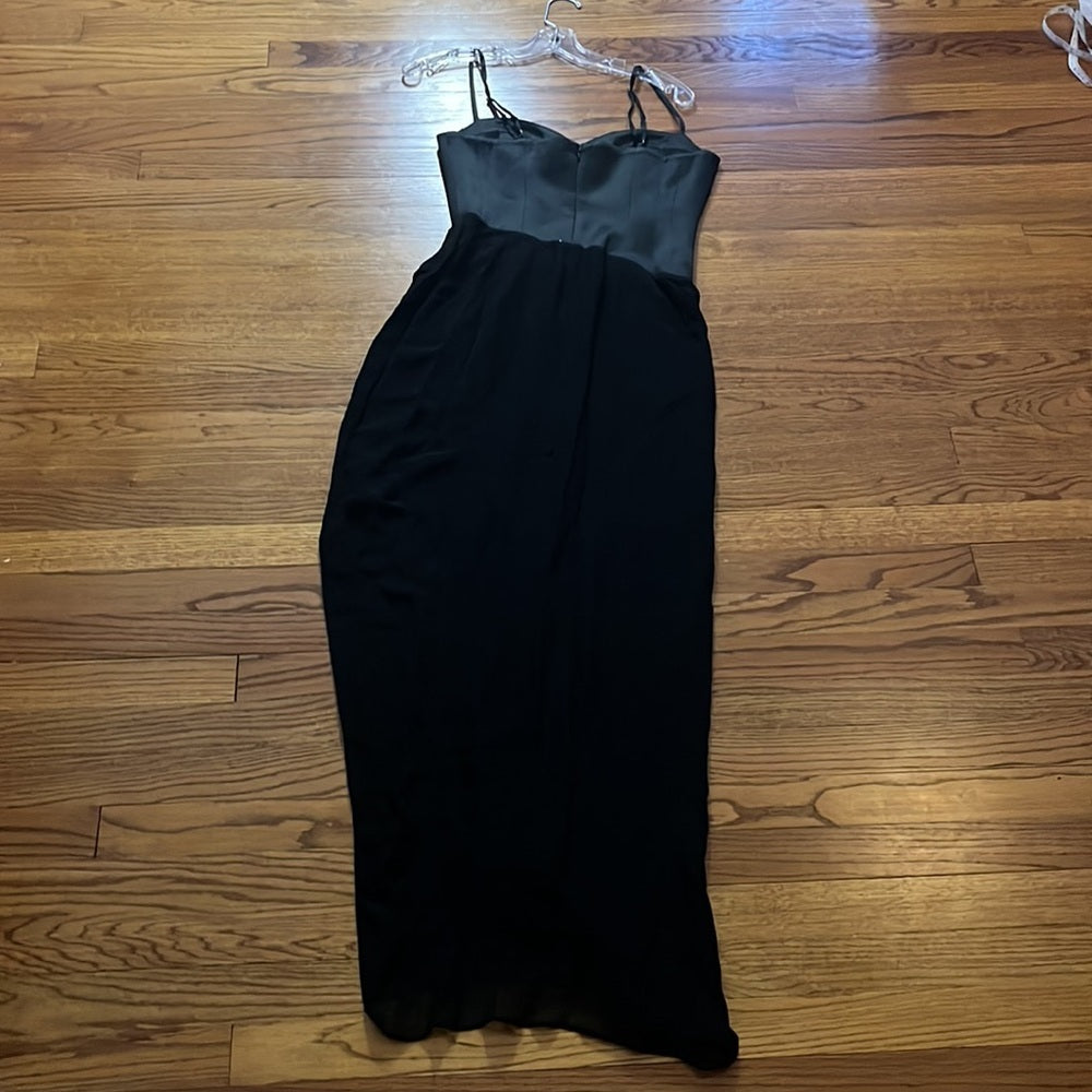 NWT Nicholas Woman’s Black Solara Bustier Gown Size US 6