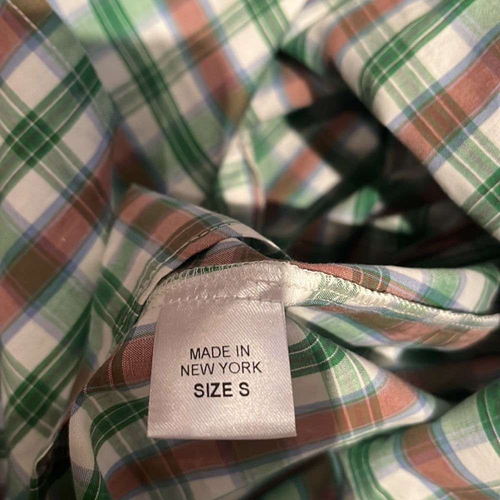Kirna Zabete Woman’s Plaid Ruffle Top Size S