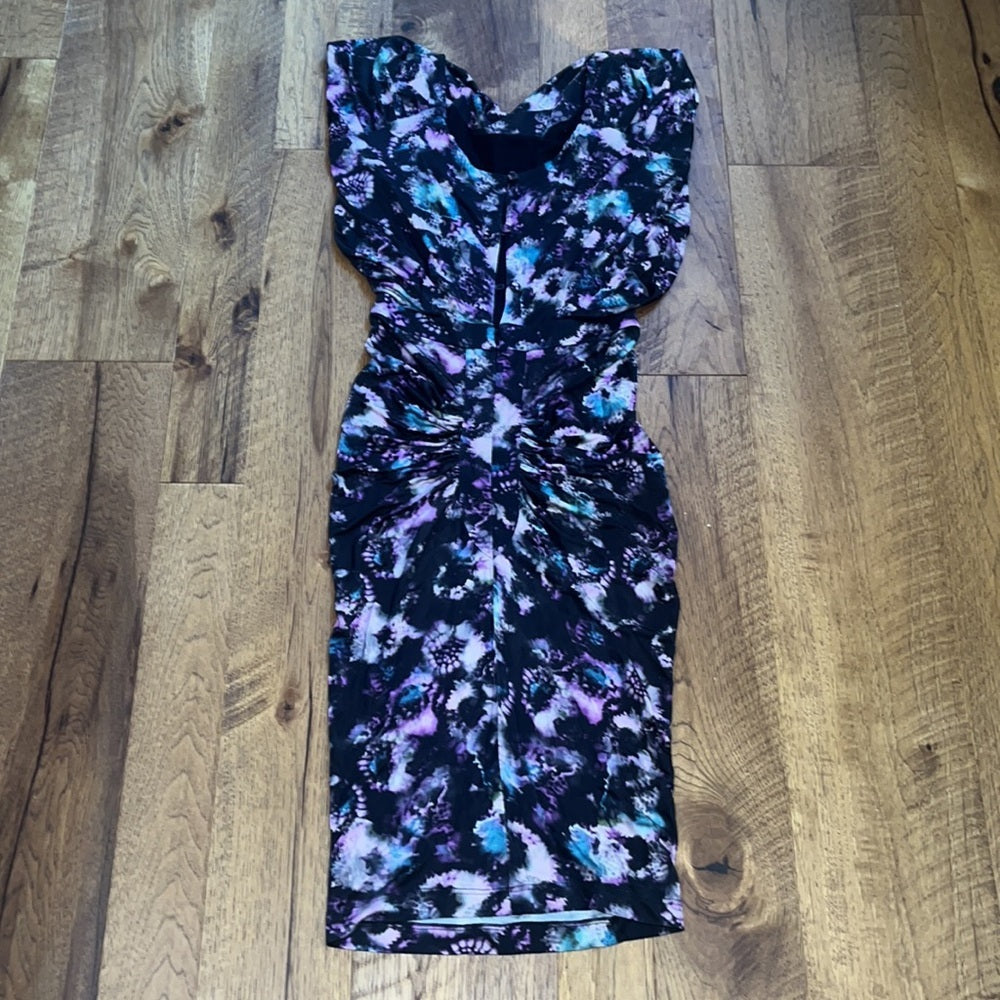 Saloni Woman’s Black Splatter Dress Size US 4