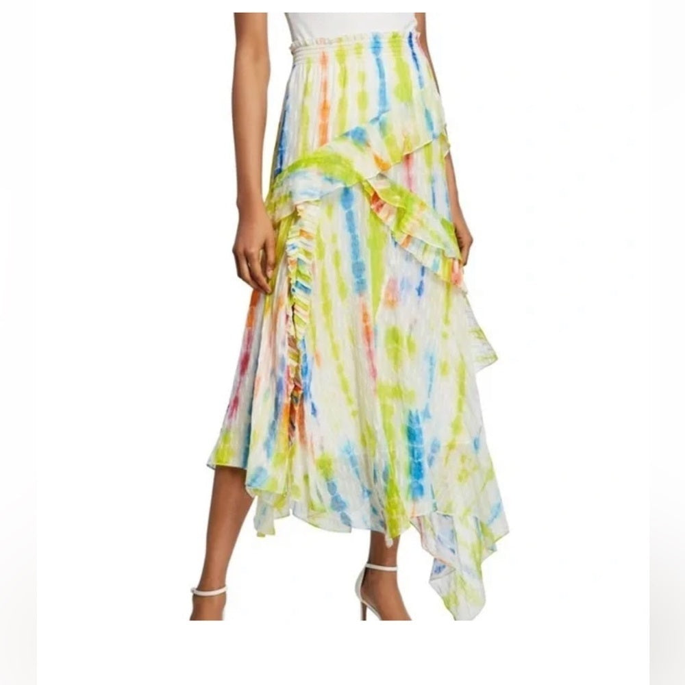 Tanya Taylor Woman’s Tie Dye Ruffle Skirt Size 2