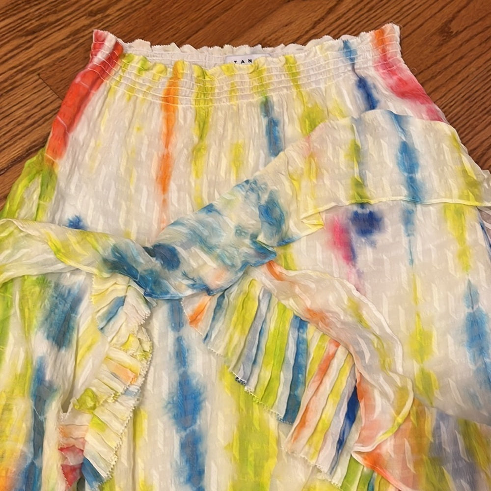 Tanya Taylor Woman’s Tie Dye Ruffle Skirt Size 2