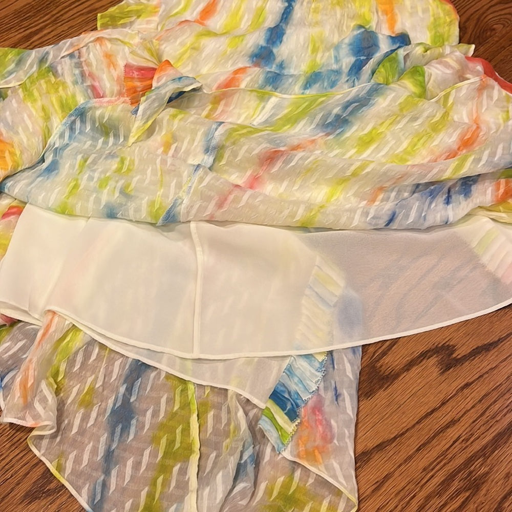 Tanya Taylor Woman’s Tie Dye Ruffle Skirt Size 2