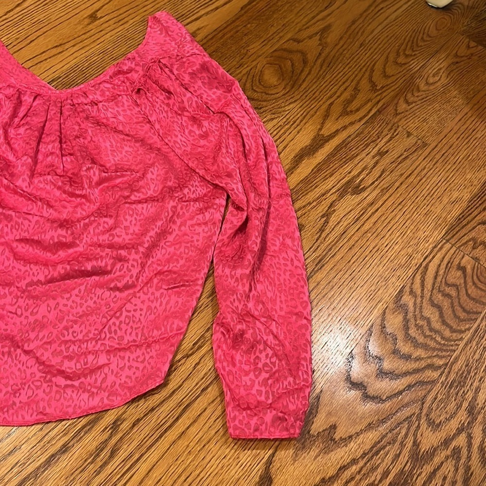 Ronny Kobo Woman’s Pink Leopard Print Top Size XS