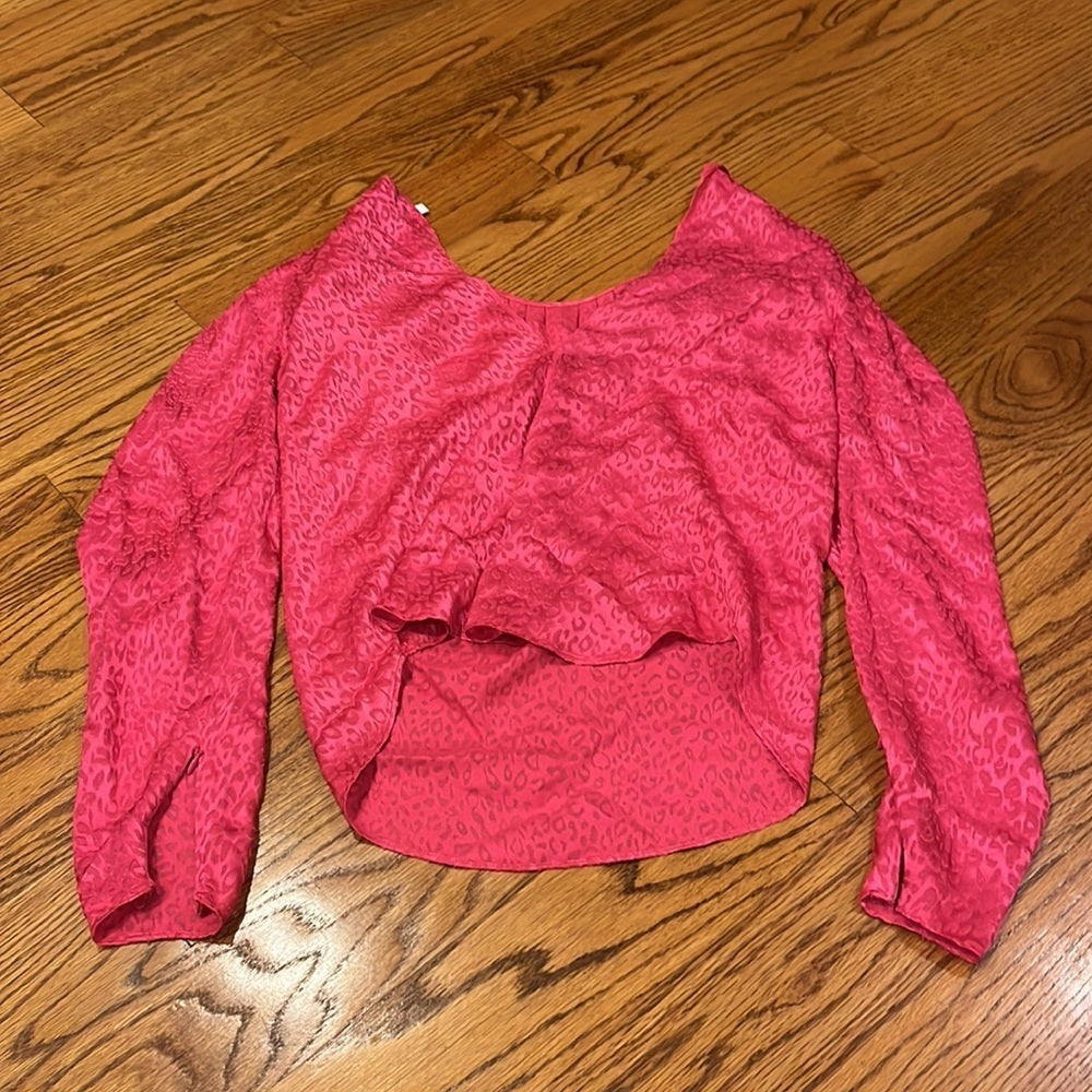 Ronny Kobo Woman’s Pink Leopard Print Top Size XS