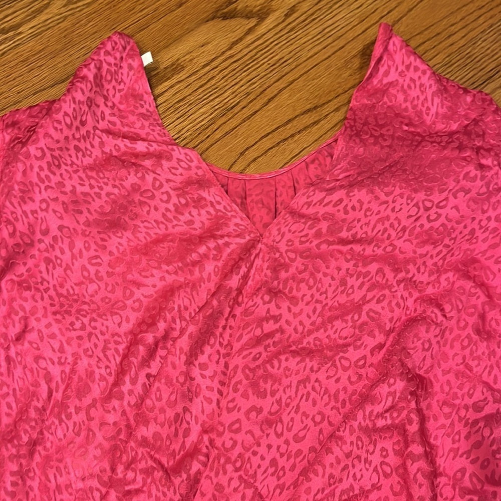 Ronny Kobo Woman’s Pink Leopard Print Top Size XS