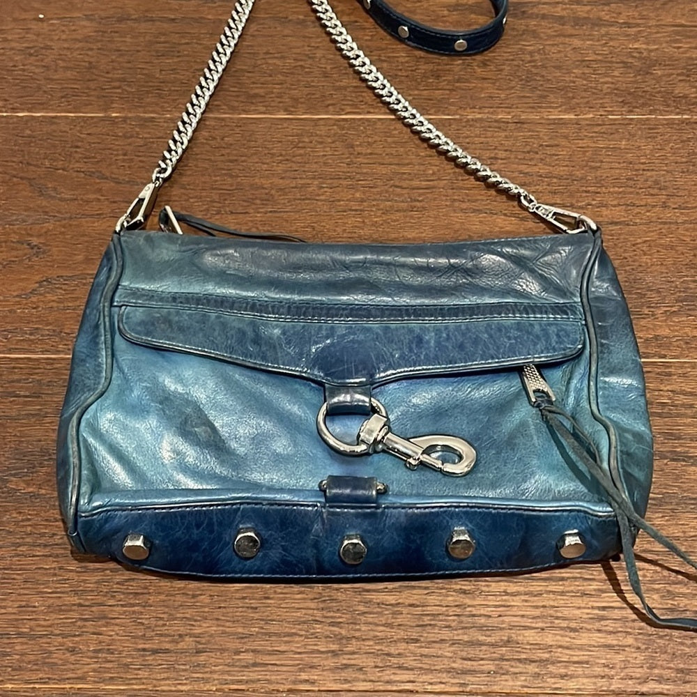 Rebecca Minkoff Distressed Blue Shoulder Bag
