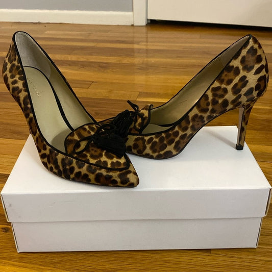 NWT Ann Taylor Women’s Cheetah Print Heels With Black Bow Size 7