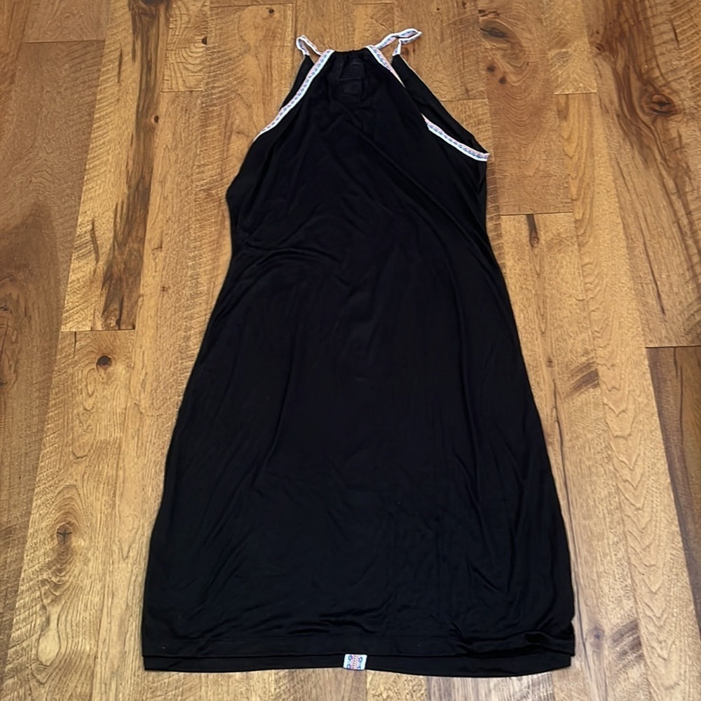 Pitusa Woman’s Black Maxi Dress With Rainbow Accents One Size