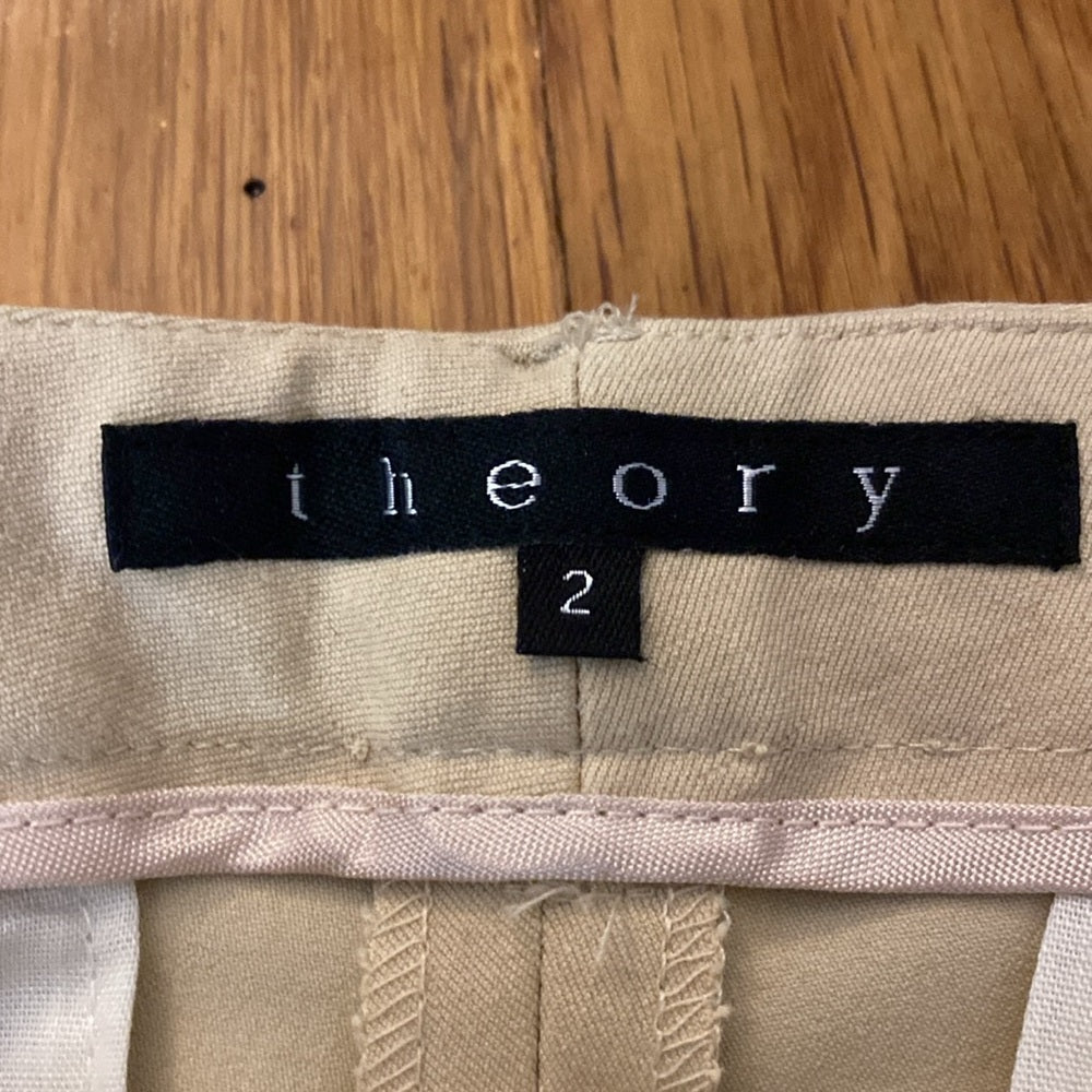 NWT Theory Women’s Tan Trousers Size 2