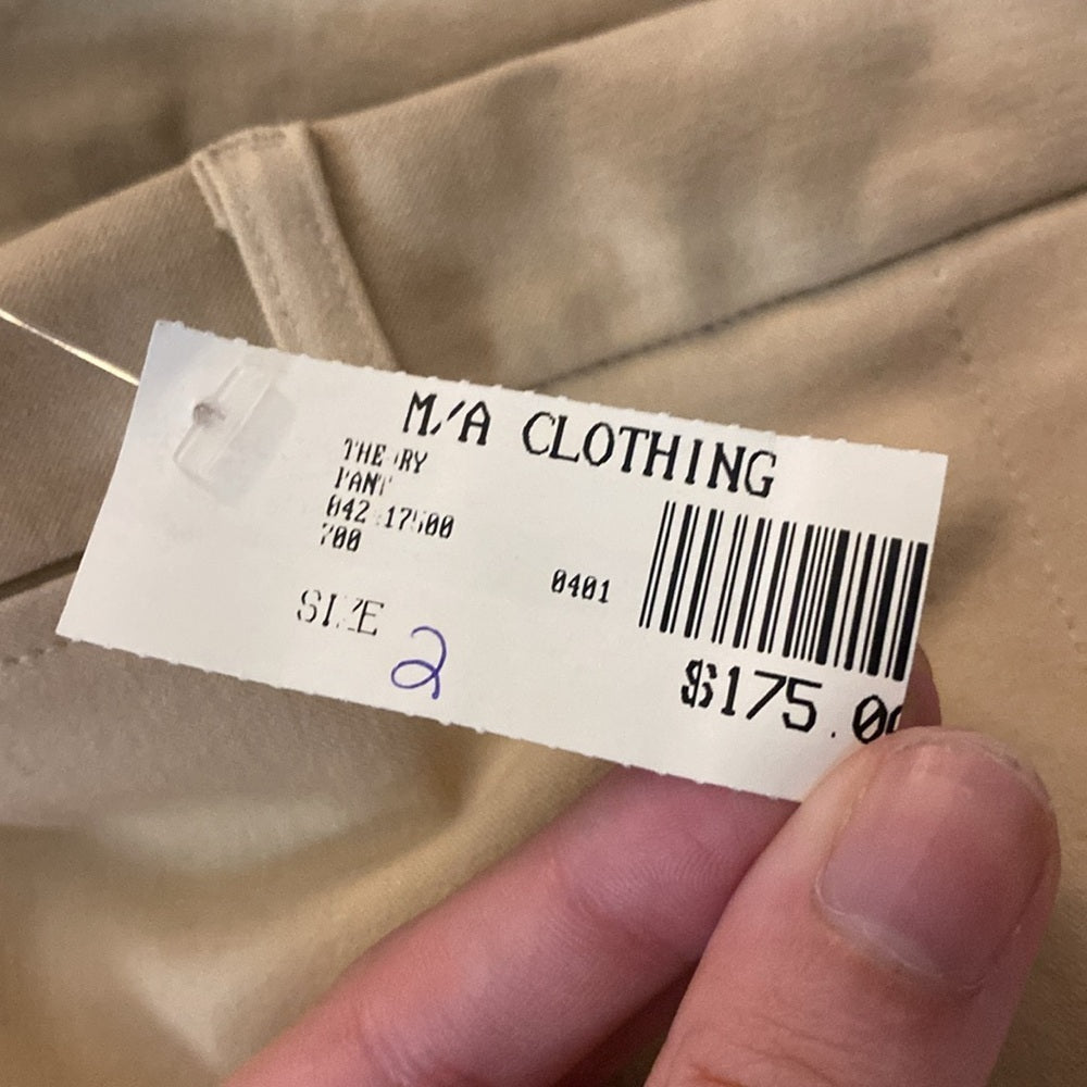 NWT Theory Women’s Tan Trousers Size 2