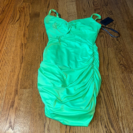 NWT Katie J NYC Junior’s Neon Green Tight Dress Size S