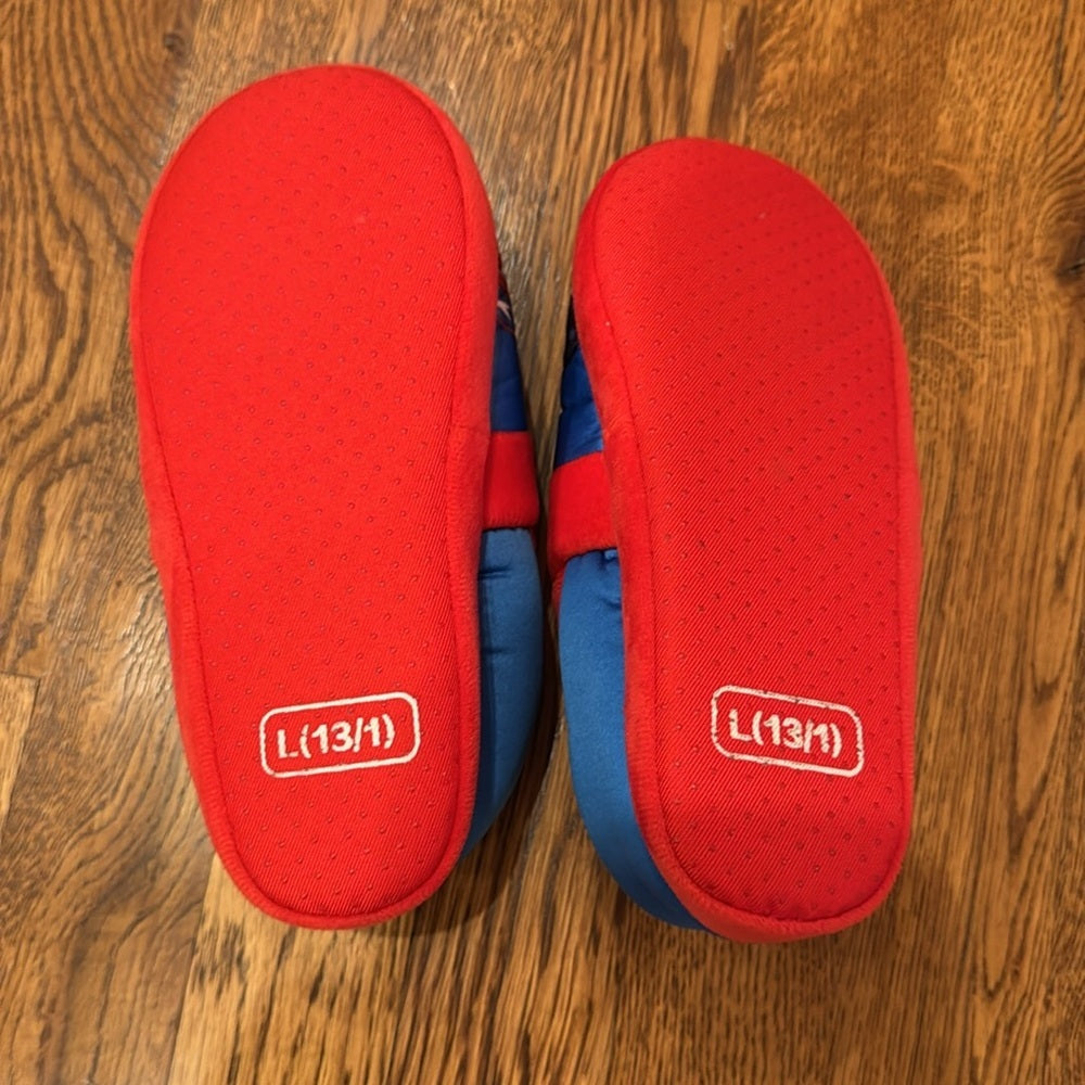 Marvel Superhero Kids Slippers - Red and Blue Size 13/1