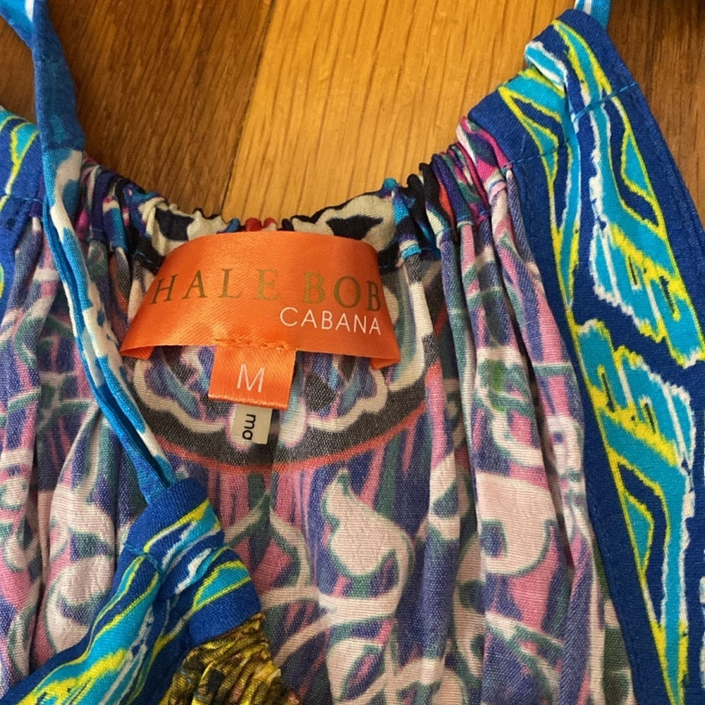 NWT Hale Bob Women’s Multicolored Maxi Dress With Leg Slits Size M