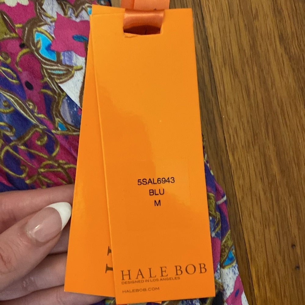 NWT Hale Bob Women’s Multicolored Maxi Dress With Leg Slits Size M