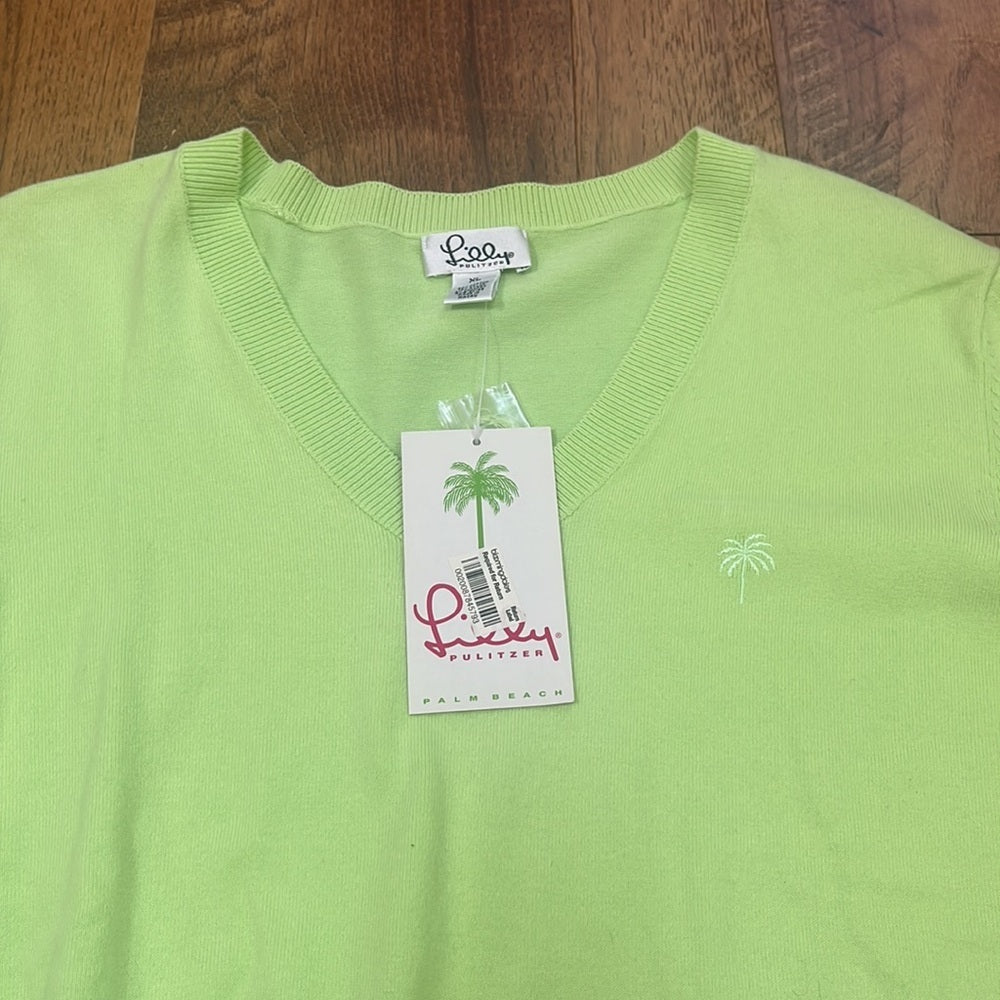 NWT Lily Pulitzer Woman’s Nancy Green Sweater Size XL