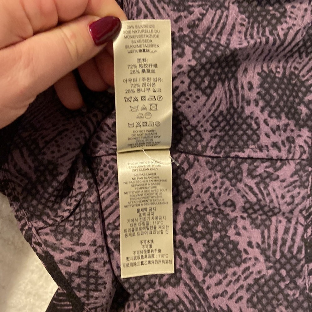 Women’s Burberry top. Purple/black. Size 8