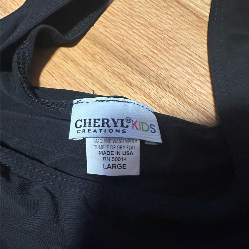 Cheryl Kids Creations Black Sleeveless Dress Size Large