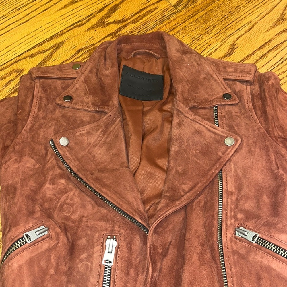 All Saints Woman’a Suede Amber Jacket Size US 2