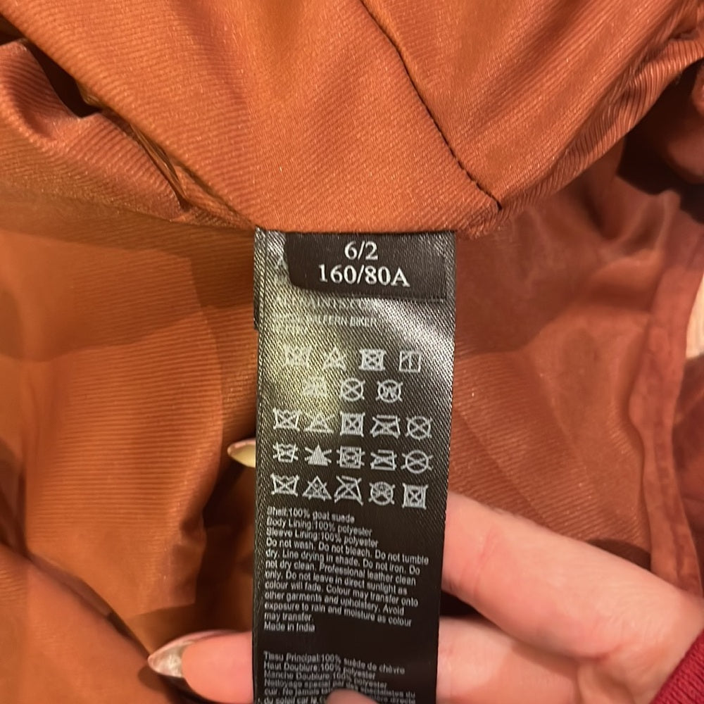All Saints Woman’a Suede Amber Jacket Size US 2
