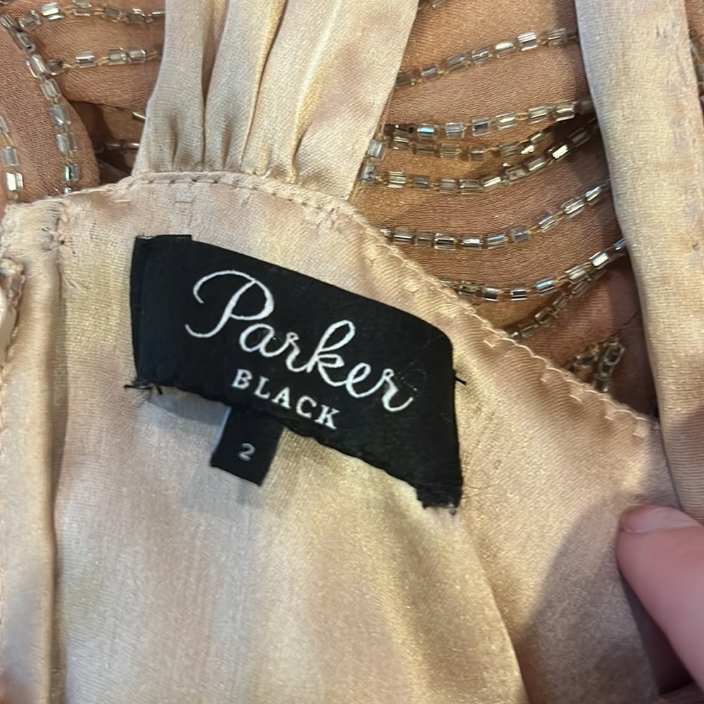 Parker Black Woman’s Pink Sequin Formal Dress Size 2