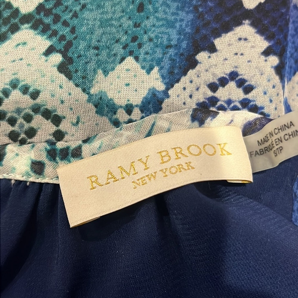 Ramy Brook Women’s Romper Blue, White, and Purple Size P