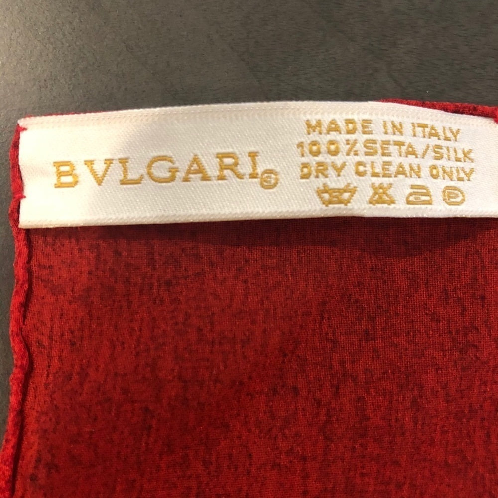 BVLGARI Red Square Scarf 34x34