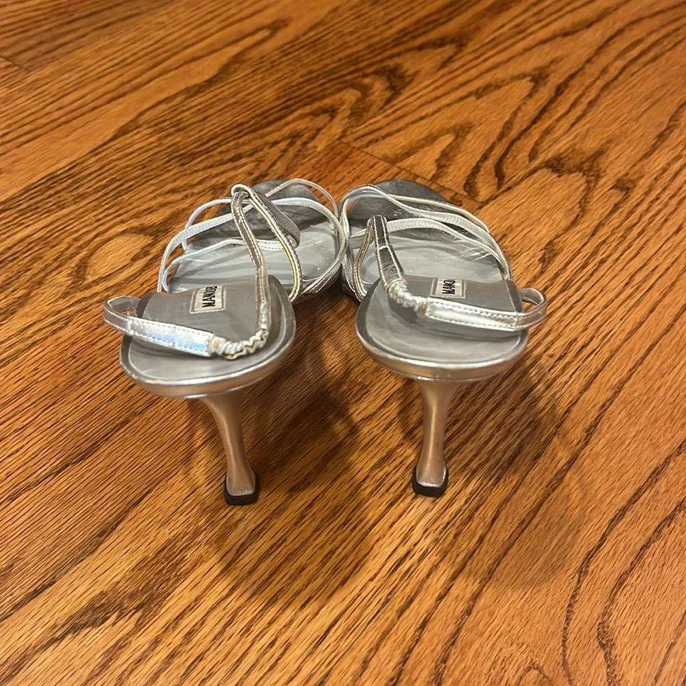 Manolo Blahnik Woman’s Silver Heels Size 40.5