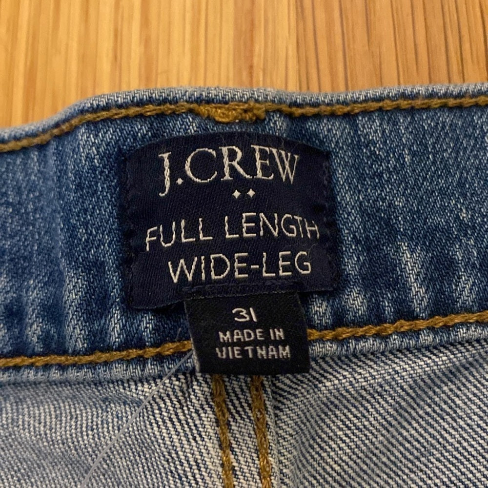 NWT J. Crew Women’s Blue Wide Leg Jeans Size 31
