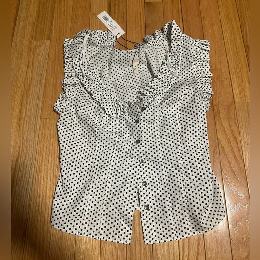 NWT La Vie Women’s Polka Dot Blouse Size Medium