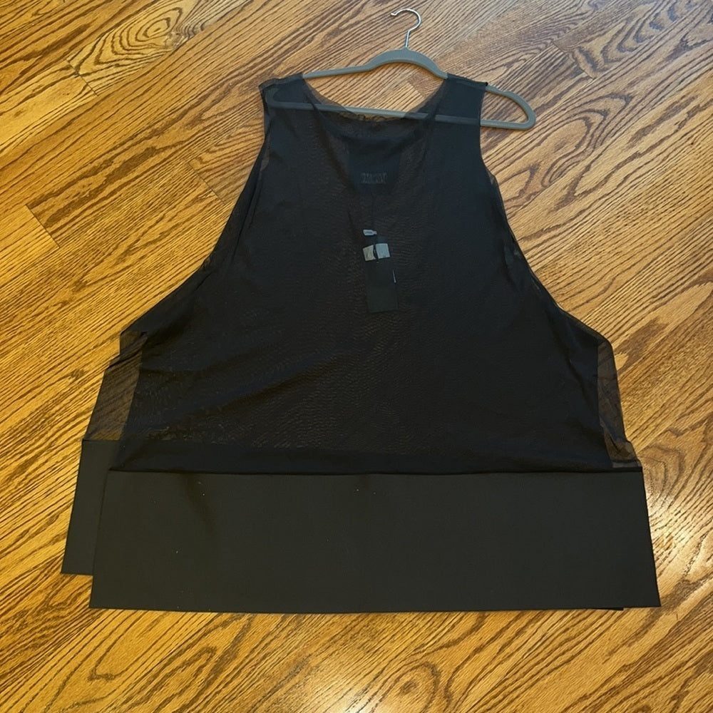 NWT XD Xenia Design Woman’s Black See Through Top Size L