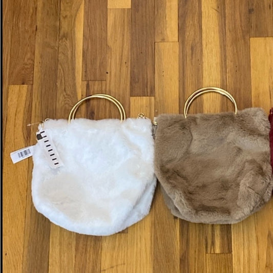 NWT Bundle of Three Jennifer & Company Faux Fur Tote/Crossbody Bags