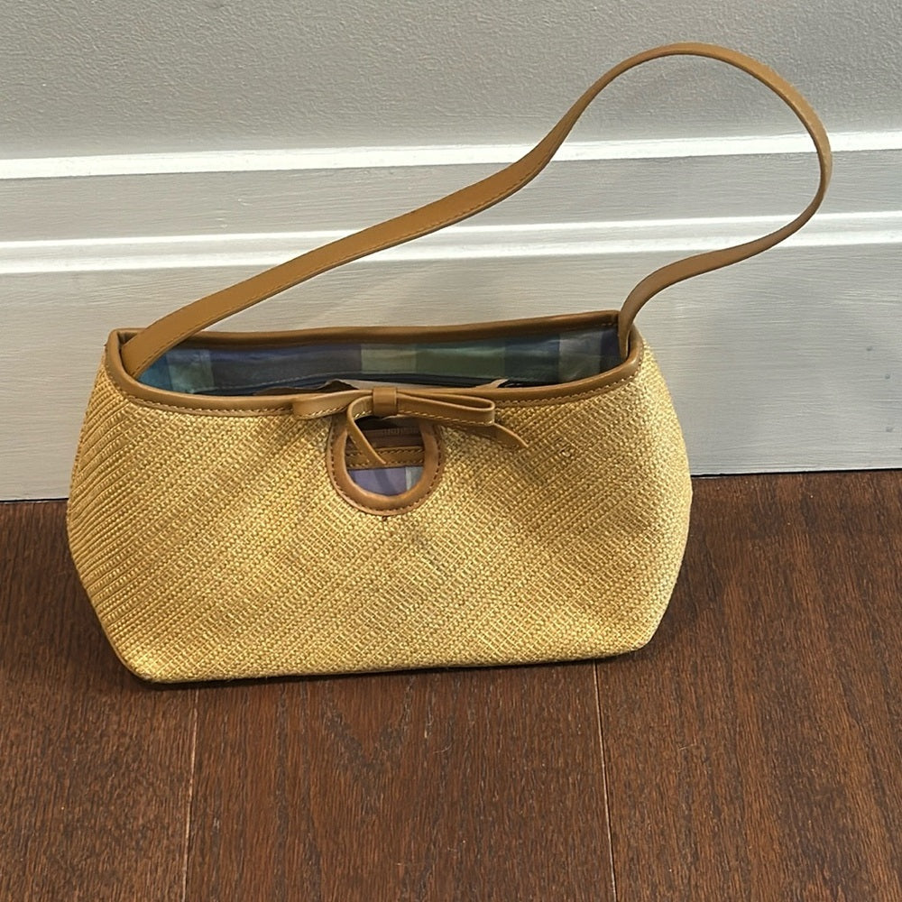 Cole Haan Tan Woven Shoulder Bag