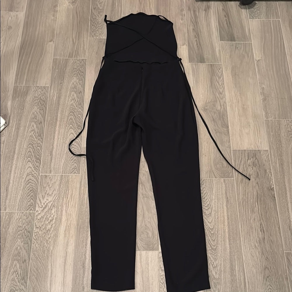 Amanda Uprichard Black Women's Jumpsuit With Open Back Size 5