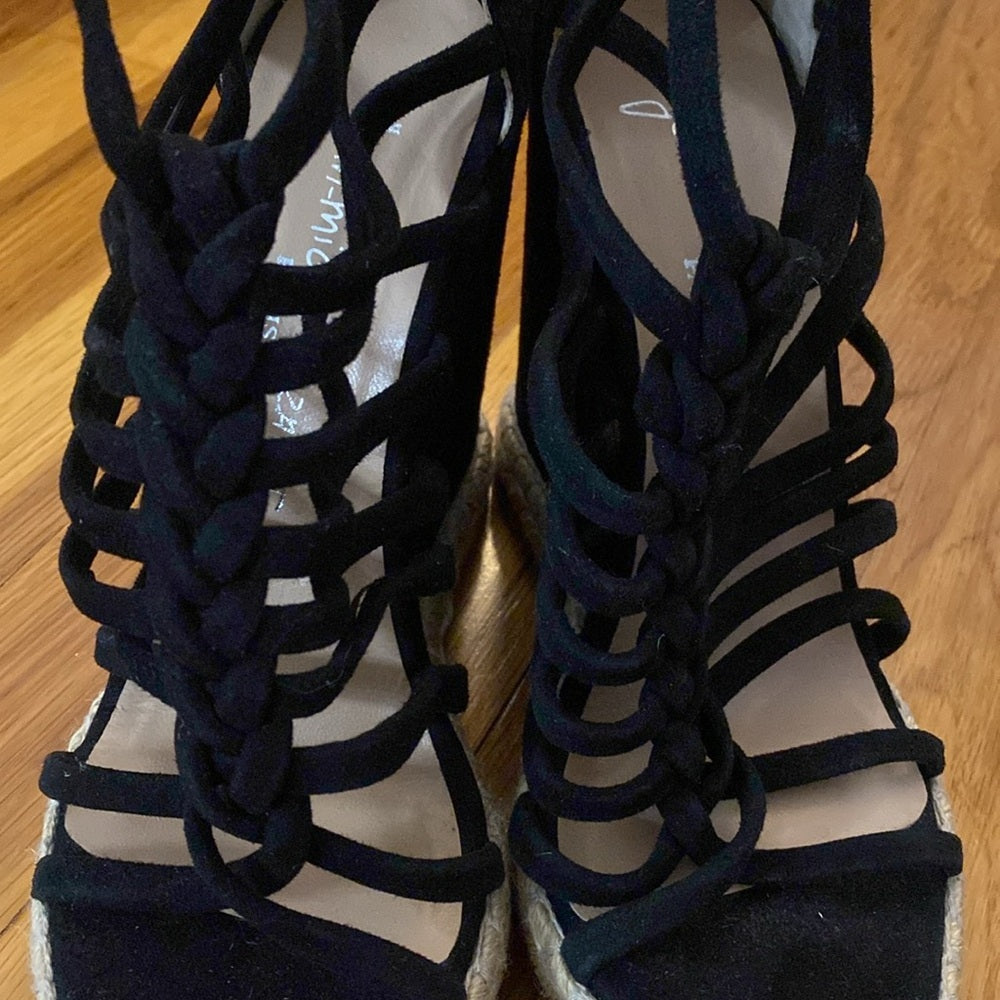 Jean-Michel Cazabat Women’s Black Wedge Heels Size 37