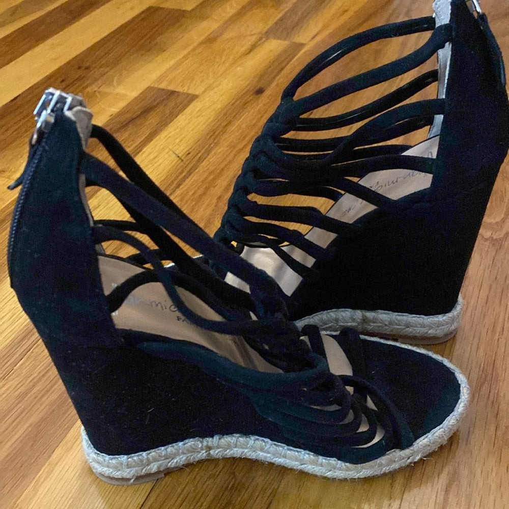 Jean-Michel Cazabat Women’s Black Wedge Heels Size 37