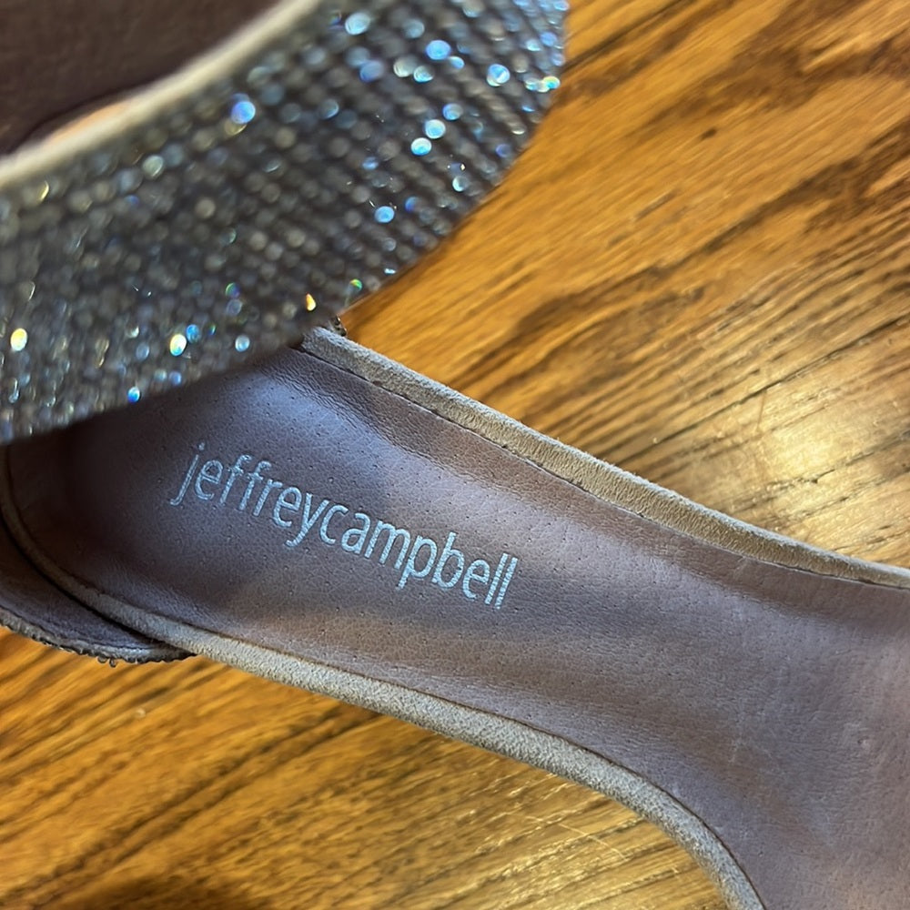 Jeffrey Campbell Woman’s Silver Heels Size 7.5