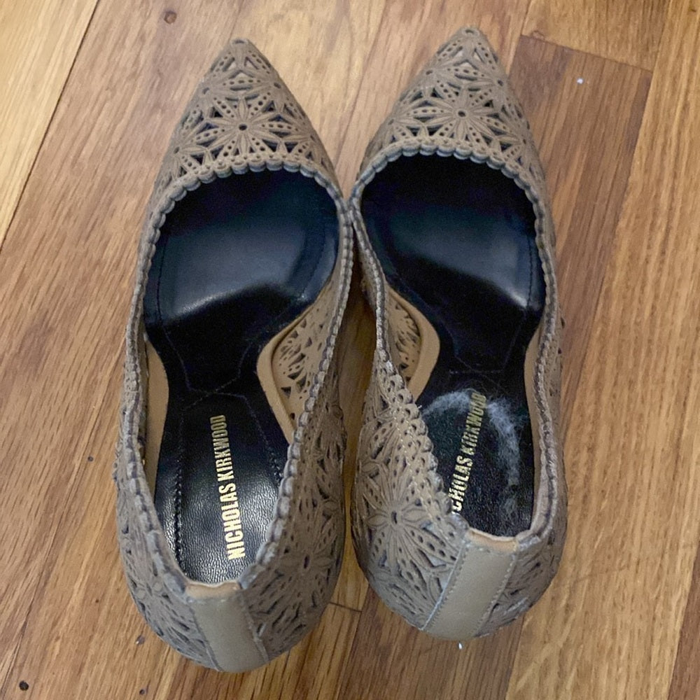 Nicholas Kirkwood Women’s Brown Floral Printed Heels Size 37