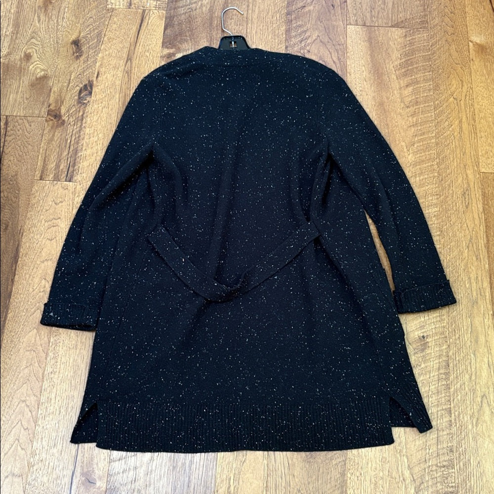 Theory Woman’s Black Cashmere Cardigan Size M