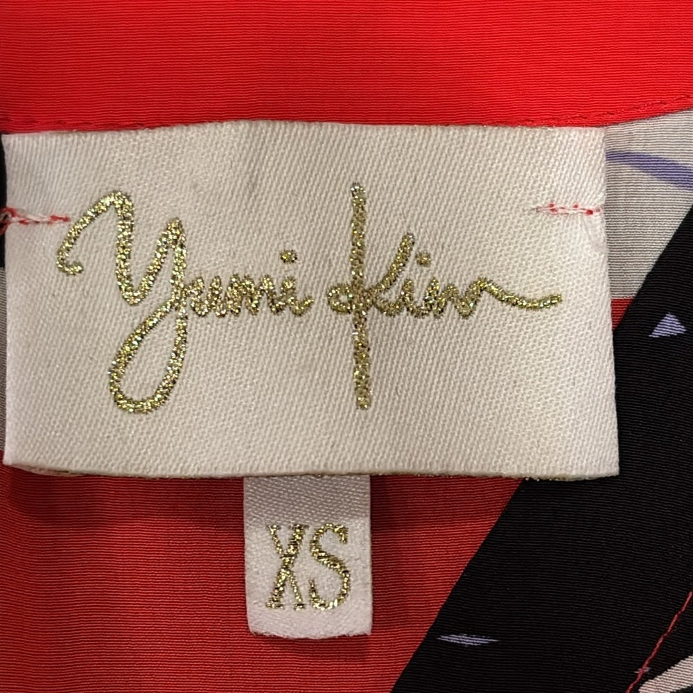 Yumi Kim Women’s Red Romper With Blue And Black Pattern Size XS