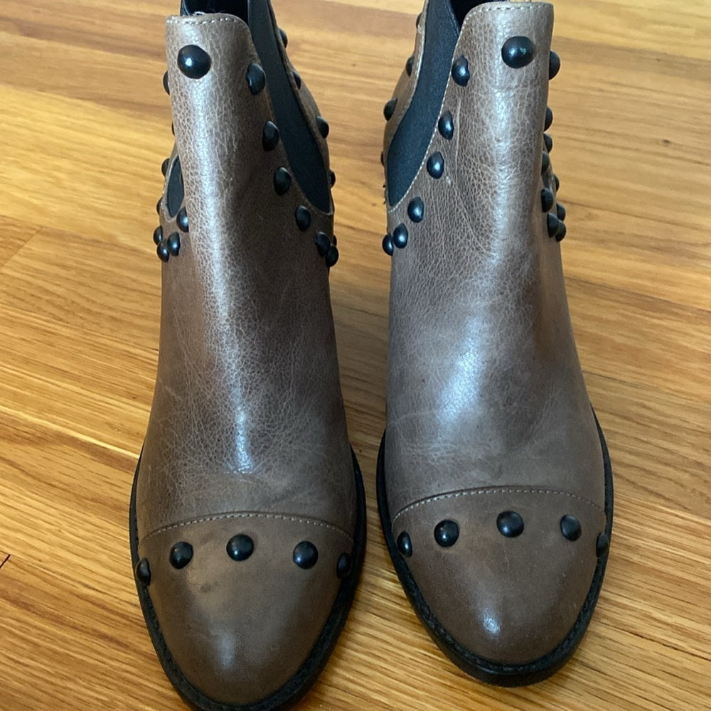 Loeffler Randall Women’s Brown Studded Heeled Boots Size 8