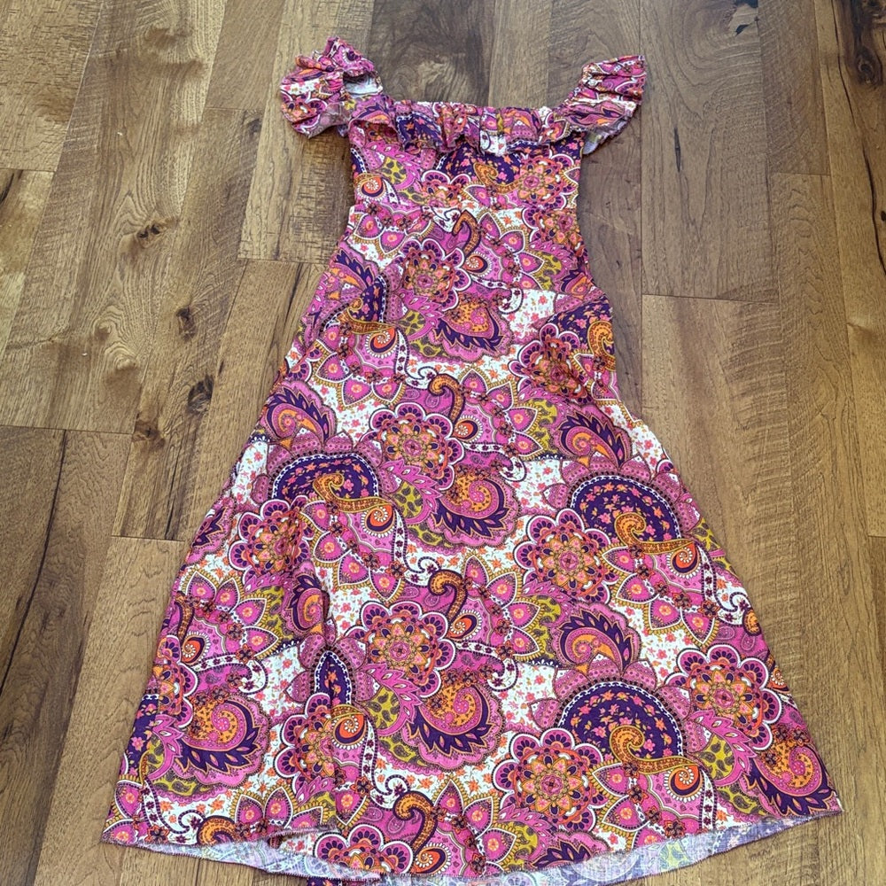 Zimmermann Woman’s Pink and Orange Printed Maxi Dress Size 0