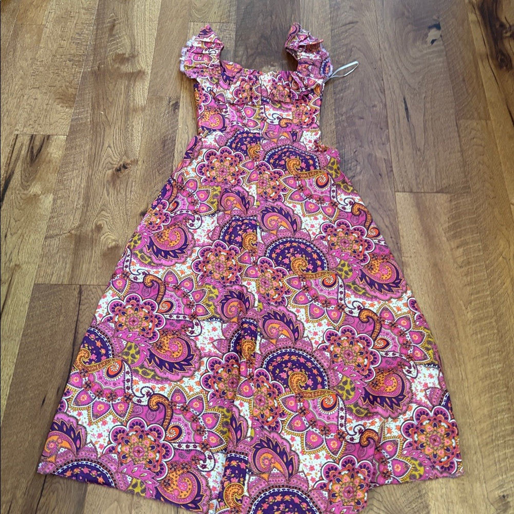 Zimmermann Woman’s Pink and Orange Printed Maxi Dress Size 0