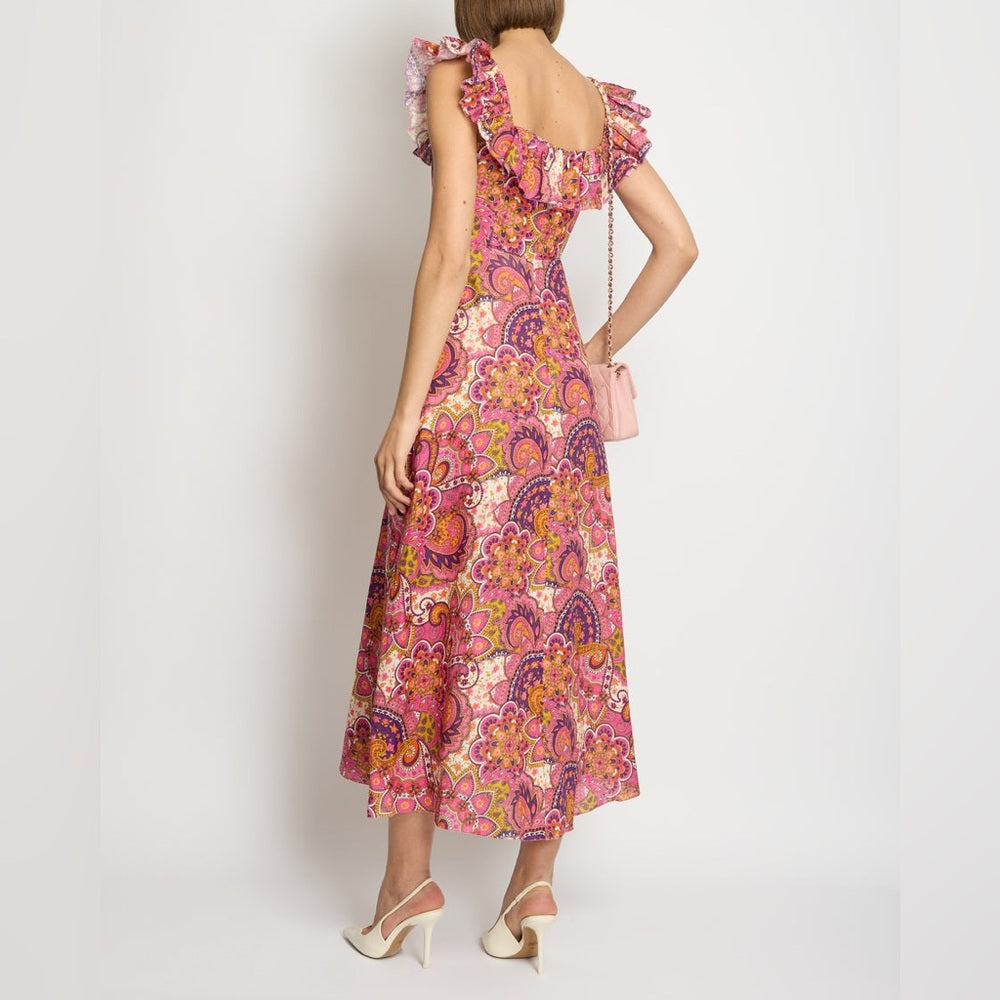 Zimmermann Woman’s Pink and Orange Printed Maxi Dress Size 0